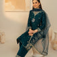 Dhanak-3PC Embroidered Shirt with Chiffon Embroidered Dupatta - 3531