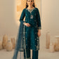 Dhanak-3PC Embroidered Shirt with Chiffon Embroidered Dupatta - 3531