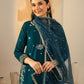 Dhanak-3PC Embroidered Shirt with Chiffon Embroidered Dupatta - 3531