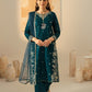 Dhanak-3PC Embroidered Shirt with Chiffon Embroidered Dupatta - 3531