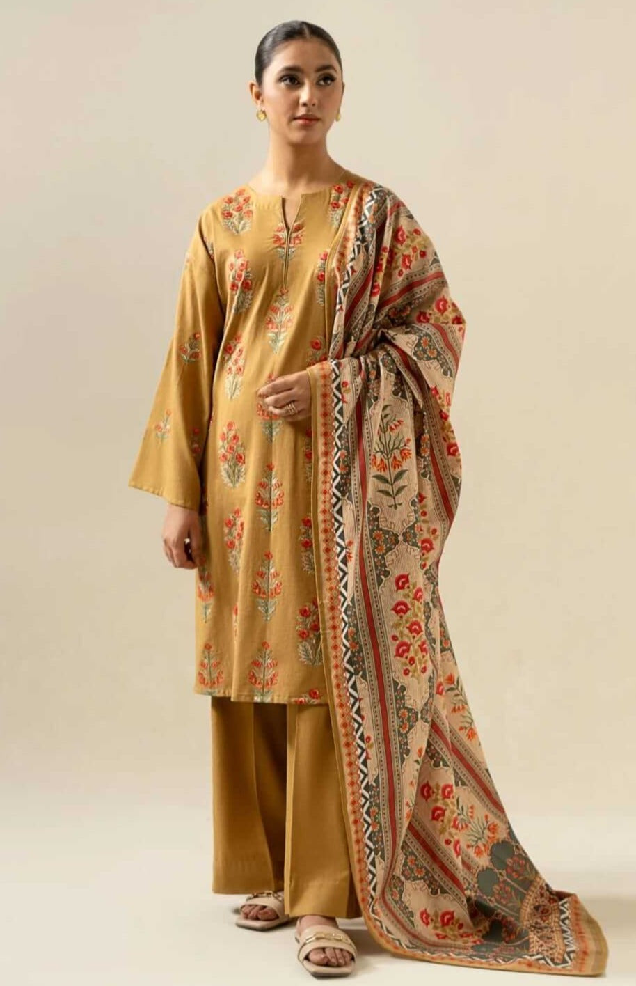 LAWN 3PC EMBROIDERED WITH DIGITAL PRINTED DUPATTA-1188