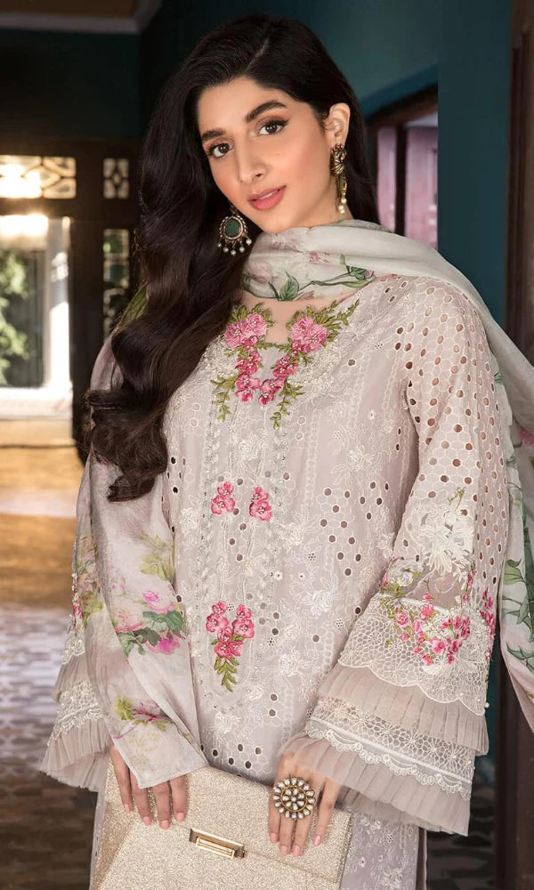 ELAF Dhanak 3PC Chikankari Embroidered With Printed Dupatta-676