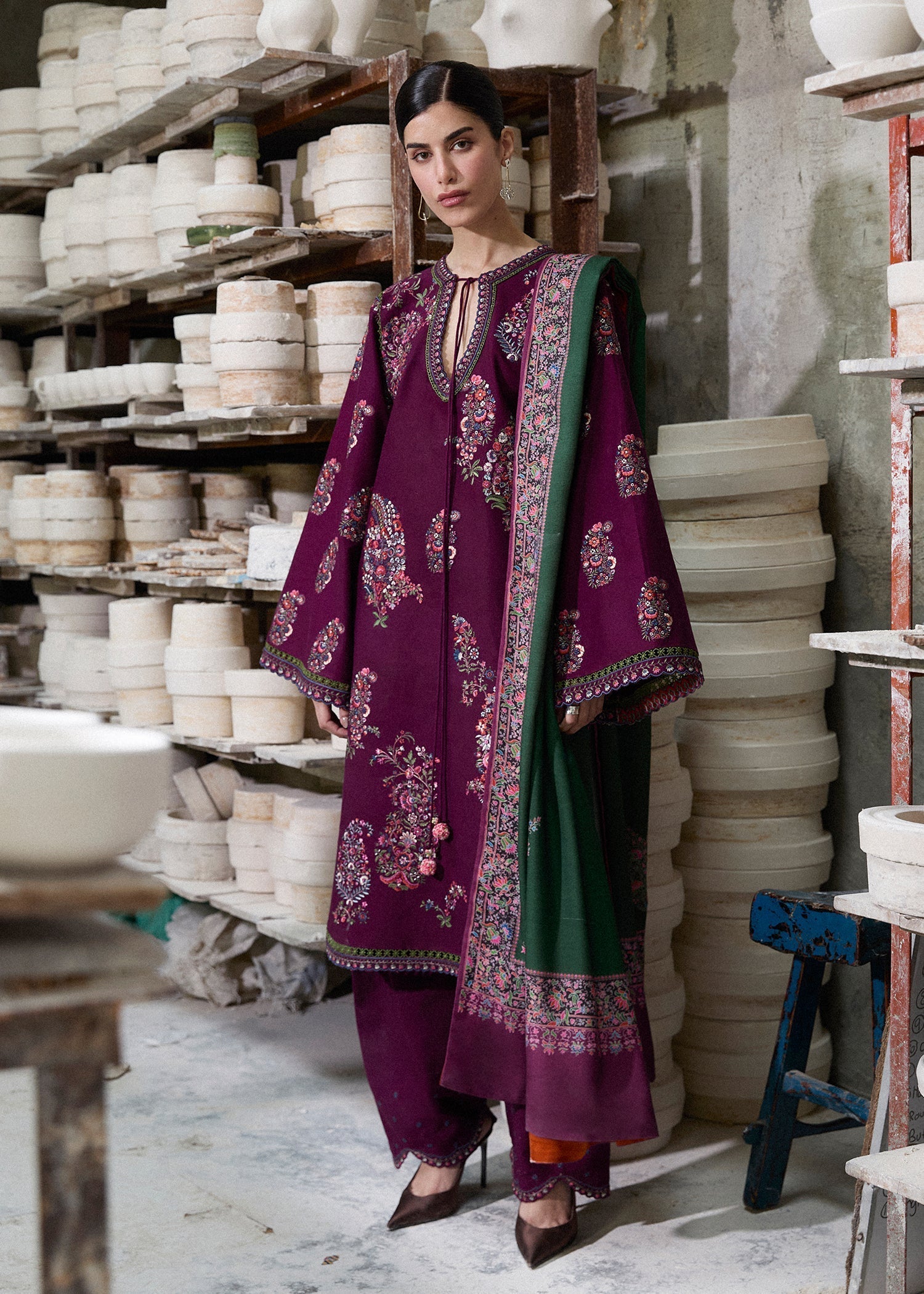Lawn-3PC Embroidered Shirt With Digital Printed Jauqard Dupatta-5119